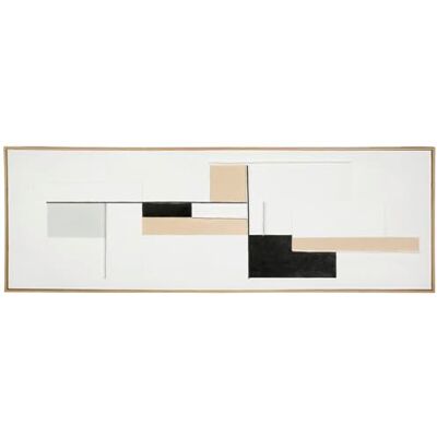 GILDE Bild Tunis Leinwand rechteckig Höhe 52cm x Breite 152cm sandig strukturiert weiß Wanddekoration GILDE Bild Tunis Leinwand rechteckig Höhe 52cm x Breite 152cm sandig strukturiert weiß Wanddekoration