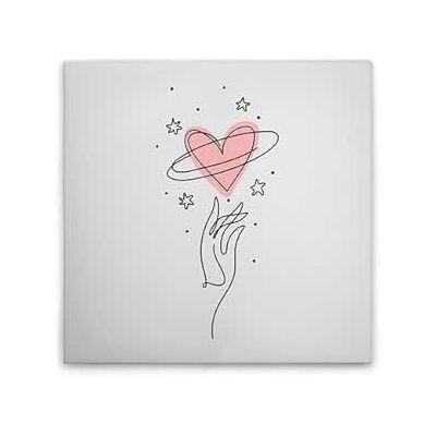 A.S. Création Leinwandbild Oneliner Herzen mit Hand Wandbild in Weiss, Rosa 50 x 50 cm DD132697 A.S. Création Leinwandbild Oneliner Herzen mit Hand Wandbild in Weiss, Rosa 50 x 50 cm DD132697