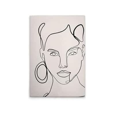 A.S. Création Leinwandbild Gesicht Oneliner Wandbild in Creme, Schwarz 40 x 60 cm DD132454 A.S. Création Leinwandbild Gesicht Oneliner Wandbild in Creme, Schwarz 40 x 60 cm DD132454