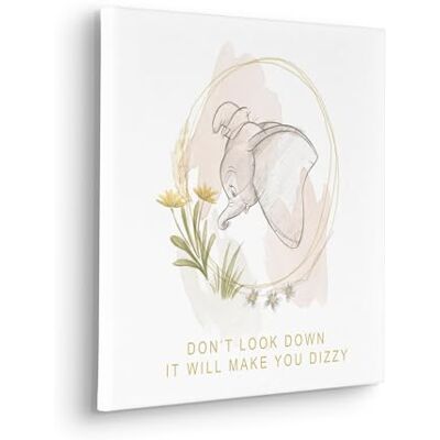 Komar Keilrahmenbild Disney Dumbo Don't Look Down Größe: 40 x 40 cm Leinwandbild, Kinderzimmer, Beige,Weiß Komar Keilrahmenbild Disney Dumbo Don't Look Down Größe: 40 x 40 cm Leinwandbild, Kinderzimmer, Beige,Weiß