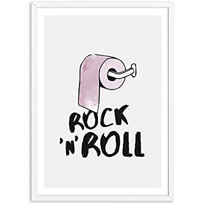 ZONJEE Lustiges WC-Poster, Badezimmer-Wand-Kunstdruck, Rock and Roll, Minimalismus, Leinwand-Malerei, Zitat, Have a Nice Poo, WC-Schild, Heimdekoration (Color : B, Size : 30x40cm No Framed) ZONJEE Lustiges WC-Poster, Badezimmer-Wand-Kunstdruck, Rock and Roll, Minimalismus, Leinwand-Malerei, Zitat, Have a Nice Poo, WC-Schild, Heimdekoration (Color : B, Size : 30x40cm No Framed)