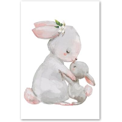 Postereck 3606 Kinderzimmer, Hasen Mutter Kind Kuschlen Süss Kinder Kinderzimmer Kinderbild Wandposter Fotoposter Bilder Wandbild Wandbilder Poster DIN A4-21,0 cm x 29,7 cm Postereck 3606 Kinderzimmer, Hasen Mutter Kind Kuschlen Süss Kinder Kinderzimmer Kinderbild Wandposter Fotoposter Bilder Wandbild Wandbilder Poster DIN A4-21,0 cm x 29,7 cm