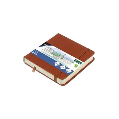 Kangaro Art Skizzenbuch 12x12cm Cognac PU Hardcover 80 Blatt 140 Gramm cremefarbenes Papier mit Gummiband und Band Kangaro Art Skizzenbuch 12x12cm Cognac PU Hardcover 80 Blatt 140 Gramm cremefarbenes Papier mit Gummiband und Band