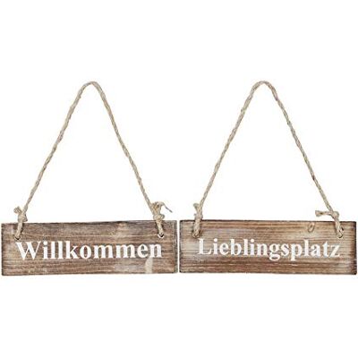 levandeo 2er Set Wandbilder Sprüche 20x6cm Holz Lieblingsplatz Willkommen Schilder Türschild Dekoschild Aufhänger Wanddeko levandeo 2er Set Wandbilder Sprüche 20x6cm Holz Lieblingsplatz Willkommen Schilder Türschild Dekoschild Aufhänger Wanddeko