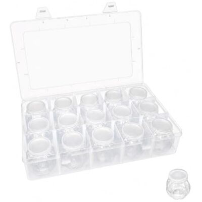 Generic 15 Stück Kürbisflaschen (Diamantkunst Gemälde) Kunstwerkbehälter, Gitter-Perlen Organizer: Mehrzweck Tragbarer Kunststoffkoffer mit Aufklebern & Fächern, klare Perlen-Aufbewahrung für Generic 15 Stück Kürbisflaschen (Diamantkunst Gemälde) Kunstwerkbehälter, Gitter-Perlen Organizer: Mehrzweck Tragbarer Kunststoffkoffer mit Aufklebern & Fächern, klare Perlen-Aufbewahrung für