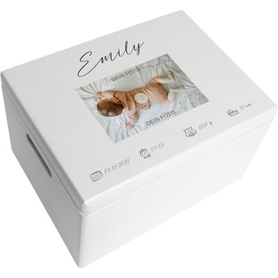 Creative Personalisiert Foto Erinnerungsbox Baby Holzkiste Fotogeschenke für Geburt & Taufe Dein eigenes Bild Individuelles Geschenk für Mädchen und Jungen Erinnerungskiste Creative Personalisiert Foto Erinnerungsbox Baby Holzkiste Fotogeschenke für Geburt & Taufe Dein eigenes Bild Individuelles Geschenk für Mädchen und Jungen Erinnerungskiste