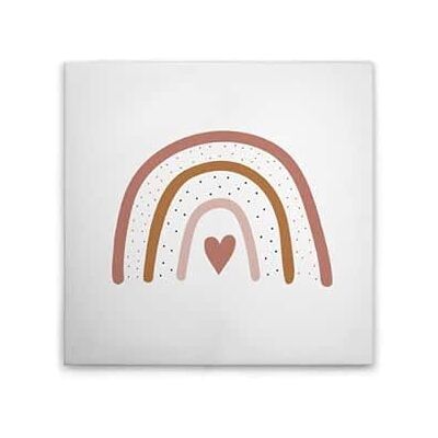 A.S. Création Leinwandbild Kinderzimmer Regenbogen Rosa Wandbild in Weiss, Braun 50 x 50 cm DD132709 A.S. Création Leinwandbild Kinderzimmer Regenbogen Rosa Wandbild in Weiss, Braun 50 x 50 cm DD132709
