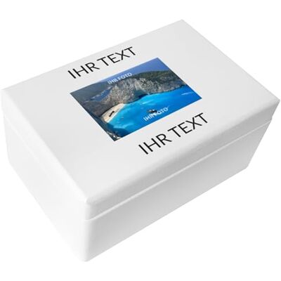 Creative Weiße Personalisierte Geschenke Wunschtext + Foto Fotogeschenke Holzkiste dein Eigenes Bild Individuelle Geschenk JGA Geschenkkiste Geschenkbox für Frauen, Männer und Paar Creative Weiße Personalisierte Geschenke Wunschtext + Foto Fotogeschenke Holzkiste dein Eigenes Bild Individuelle Geschenk JGA Geschenkkiste Geschenkbox für Frauen, Männer und Paar