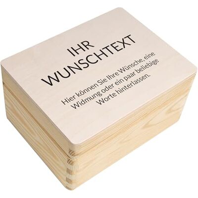 Creative Personalisierte Geschenke Wunschtext Holzkiste Dein Text Eigener Beliebig Individuelles Geschenk Geschenkkiste Geschenkbox Für Frauen, Männer und Paar 19,5 x 15 x 10 cm Creative Personalisierte Geschenke Wunschtext Holzkiste Dein Text Eigener Beliebig Individuelles Geschenk Geschenkkiste Geschenkbox Für Frauen, Männer und Paar 19,5 x 15 x 10 cm
