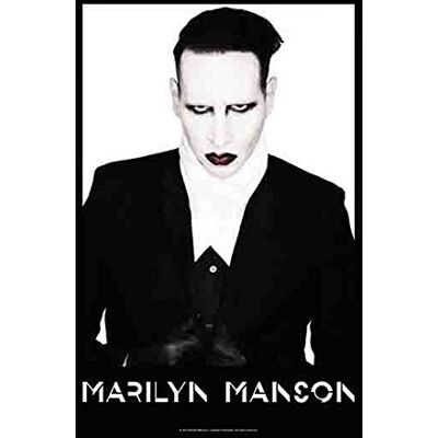empireposter Marilyn Manson Portrait Posterflagge 100% Polyester Grösse 75x110 cm empireposter Marilyn Manson Portrait Posterflagge 100% Polyester Grösse 75x110 cm
