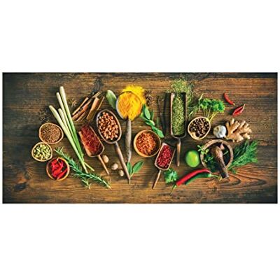 levandeo XXL Wandbild 115x55cm Leinwand Kräuter Gewürze Löffel Küche Deko Leinwandbild Wanddeko Küchendeko Küchenbild levandeo XXL Wandbild 115x55cm Leinwand Kräuter Gewürze Löffel Küche Deko Leinwandbild Wanddeko Küchendeko Küchenbild