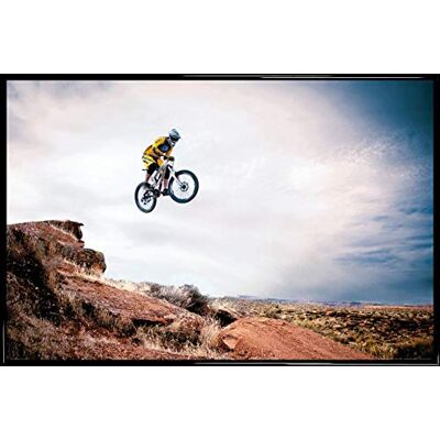1art1 Mountain Biking Poster Plakat Bild und Kunststoff-Rahmen Take Me Higher (91 x 61cm) 1art1 Mountain Biking Poster Plakat Bild und Kunststoff-Rahmen Take Me Higher (91 x 61cm)