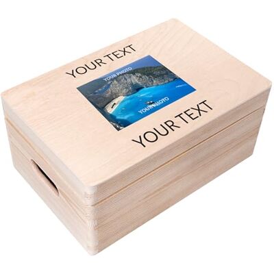 Creative Personalisiert Geschenke Wunschtext + Foto Fotogeschenke Holzkiste dein Eigenes Bild Individuelle Geschenk Geschenkkiste Geschenkbox für Frauen, Männer und Paar 30 x 20 x 14 cm Creative Personalisiert Geschenke Wunschtext + Foto Fotogeschenke Holzkiste dein Eigenes Bild Individuelle Geschenk Geschenkkiste Geschenkbox für Frauen, Männer und Paar 30 x 20 x 14 cm