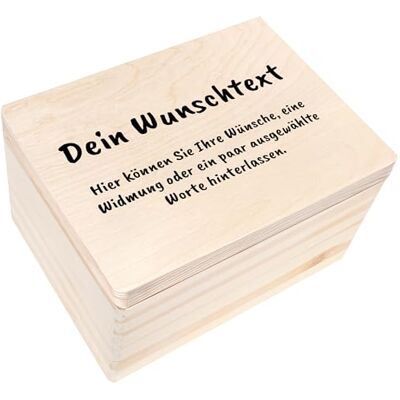 Creative Personalisierte Geschenke Wunschtext Holzkiste Dein eigener beliebiger Text Individuelles Geschenk Geschenkkiste Geschenkbox Für Frauen, Männer und Paar 40 x 30 x 24 cm Creative Personalisierte Geschenke Wunschtext Holzkiste Dein eigener beliebiger Text Individuelles Geschenk Geschenkkiste Geschenkbox Für Frauen, Männer und Paar 40 x 30 x 24 cm