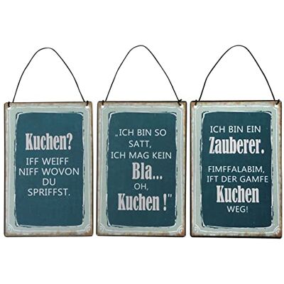 levandeo 3er Set Blechschilder H15cm Sprüche Kuchen Küche Küchendeko Wandbild Wanddeko Deko Schilder Geschenk levandeo 3er Set Blechschilder H15cm Sprüche Kuchen Küche Küchendeko Wandbild Wanddeko Deko Schilder Geschenk