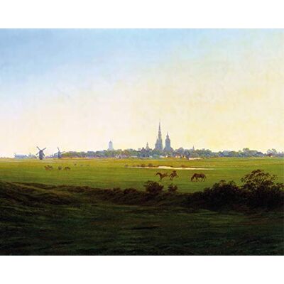 1art1 Caspar David Friedrich Poster Wiesen Bei Greifswald, 1822 Kunstdruck Bild 50x40 cm 1art1 Caspar David Friedrich Poster Wiesen Bei Greifswald, 1822 Kunstdruck Bild 50x40 cm