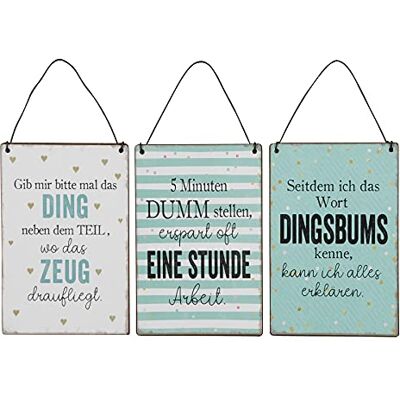 levandeo 3er Set Blechschilder H15cm Lustige Sprüche Bunt Wandbild Wanddeko Deko Schilder Geschenk levandeo 3er Set Blechschilder H15cm Lustige Sprüche Bunt Wandbild Wanddeko Deko Schilder Geschenk