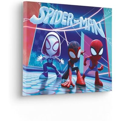 Komar Keilrahmenbild Spidey and His Amazing Friends Glowy Spideys Größe 40 x 30 cm Leinwandbild, Bild, Kinderzimmer, Marvel, Blau,rot,lila Komar Keilrahmenbild Spidey and His Amazing Friends Glowy Spideys Größe 40 x 30 cm Leinwandbild, Bild, Kinderzimmer, Marvel, Blau,rot,lila