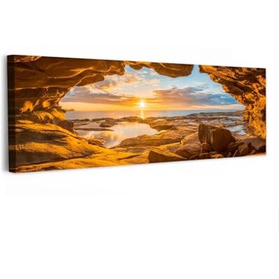 MuchoWow © Wandbilder Wohnzimmer XXL Wanddeko Panorama Zimmerdeko 150x50 cm Wandgemälde Zimmer Deko auf Wand Dekoration Wall Art Großes Bild Höhle Meer Horizont Sonnenuntergang MuchoWow © Wandbilder Wohnzimmer XXL Wanddeko Panorama Zimmerdeko 150x50 cm Wandgemälde Zimmer Deko auf Wand Dekoration Wall Art Großes Bild Höhle Meer Horizont Sonnenuntergang