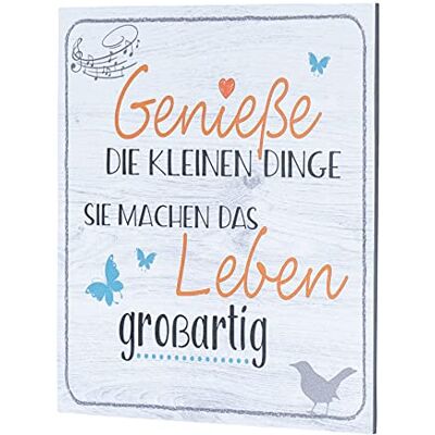 levandeo Wandbild 20x20cm Genieße die kleinen Dinge Spruch Deko Wandschild Bild Wanddeko Schild levandeo Wandbild 20x20cm Genieße die kleinen Dinge Spruch Deko Wandschild Bild Wanddeko Schild