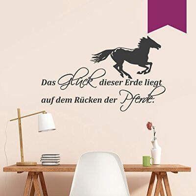 WANDKINGS Wandtattoo Das Glück Dieser Erde liegt auf dem Rücken der Pferde. (mit galoppierendem Pferd) 50 x 30 cm aubergine erhältlich in 33 Farben WANDKINGS Wandtattoo Das Glück Dieser Erde liegt auf dem Rücken der Pferde. (mit galoppierendem Pferd) 50 x 30 cm aubergine erhältlich in 33 Farben