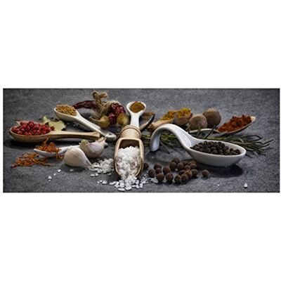 levandeo Glasbild 30x80cm Gewürze Kräuter Küche Küchenbild Löffel Wandbild Wanddeko levandeo Glasbild 30x80cm Gewürze Kräuter Küche Küchenbild Löffel Wandbild Wanddeko