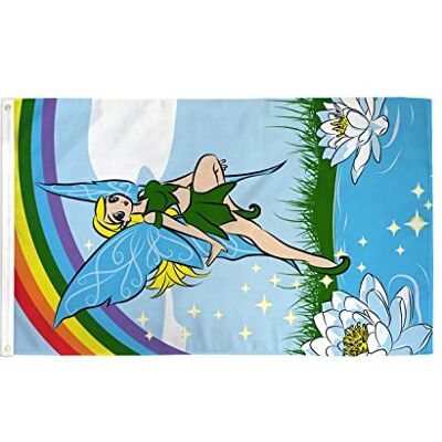 AZ FLAG Flagge Regenbogen mit Fee 150x90 cm Polyester 100D 2 Ösen Für innen und außen Union Jack dekorative Flagge doppelte Nähte und verstärkte Kanten mit Metallösen 100D Polyester AZ FLAG Flagge Regenbogen mit Fee 150x90 cm Polyester 100D 2 Ösen Für innen und außen Union Jack dekorative Flagge doppelte Nähte und verstärkte Kanten mit Metallösen 100D Polyester