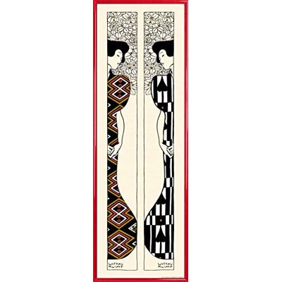 1art1 Gustav Klimt Poster Kunstdruck Bild und Kunststoff-Rahmen Zwei Silhouetten, 1912 (91 x 30cm) 1art1 Gustav Klimt Poster Kunstdruck Bild und Kunststoff-Rahmen Zwei Silhouetten, 1912 (91 x 30cm)
