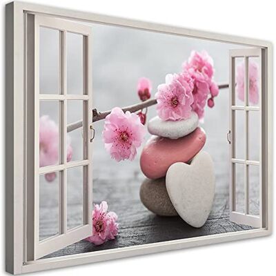 Feeby Leinwand Bilder Fensterblick Zen-Steine Blumen Vlies 45x30 cm Deko Wohnzimmer Wandbilder Schlafzimmer Deko Aesthetic Wand Deko Leinwand Groß Deko Zimmer Leinwandbilder XXL Feeby Leinwand Bilder Fensterblick Zen-Steine Blumen Vlies 45x30 cm Deko Wohnzimmer Wandbilder Schlafzimmer Deko Aesthetic Wand Deko Leinwand Groß Deko Zimmer Leinwandbilder XXL