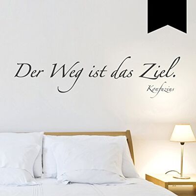 WANDKINGS Wandtattoo Der Weg ist das Ziel. (Konfuzius) 50 x 13 cm schwarz erhältlich in 33 Farben WANDKINGS Wandtattoo Der Weg ist das Ziel. (Konfuzius) 50 x 13 cm schwarz erhältlich in 33 Farben