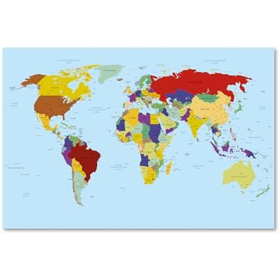 Postereck 0672 Politische Weltkarte, In Russisch Hauptstadt Unterricht Klassenzimmer Schule Wandposter Fotoposter Bilder Wandbild Wandbilder Poster DIN A2-42,0 cm x 59,4 cm Postereck 0672 Politische Weltkarte, In Russisch Hauptstadt Unterricht Klassenzimmer Schule Wandposter Fotoposter Bilder Wandbild Wandbilder Poster DIN A2-42,0 cm x 59,4 cm