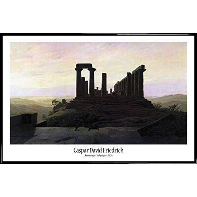 1art1 Caspar David Friedrich Poster Plakat Bild und Kunststoff-Rahmen Junotempel In Agrigent, 1828 (91 x 61cm) 1art1 Caspar David Friedrich Poster Plakat Bild und Kunststoff-Rahmen Junotempel In Agrigent, 1828 (91 x 61cm)