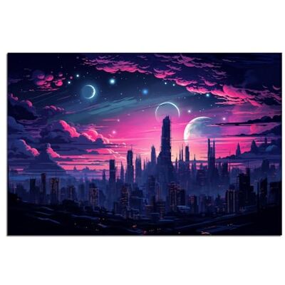 Wallario Poster Galaxie in der Abenddämmerung in Premiumqualität, Größe: 61 x 91,5 cm (Maxiposter) Wallario Poster Galaxie in der Abenddämmerung in Premiumqualität, Größe: 61 x 91,5 cm (Maxiposter)