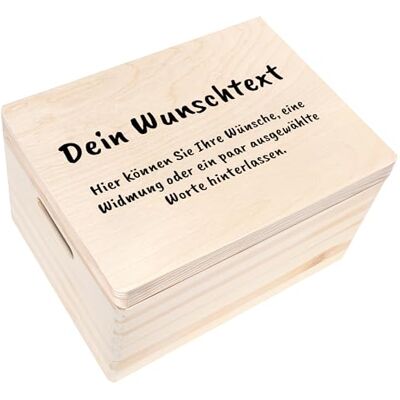Creative Personalisierte Geschenke Wunschtext Holzkiste Dein Text eigener beliebiger Individuelles Geschenk Geschenkkiste Geschenkbox Für Frauen, Männer und Paar 40 x 30 x 24 cm Creative Personalisierte Geschenke Wunschtext Holzkiste Dein Text eigener beliebiger Individuelles Geschenk Geschenkkiste Geschenkbox Für Frauen, Männer und Paar 40 x 30 x 24 cm