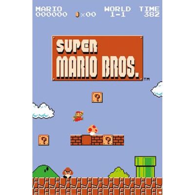 empireposter Super Mario World 1-1 Film Poster Druck Größe 61x91,5 cm + 1 Ü-Poster der Grösse 61x91,5cm empireposter Super Mario World 1-1 Film Poster Druck Größe 61x91,5 cm + 1 Ü-Poster der Grösse 61x91,5cm