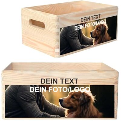 Creative Personalisiert Geschenke Wunschtext + Foto Fotogeschenke Holzkiste Dein Eigenes Bild Individuelles Geschenk Geschenkkiste Geschenkbox für Frauen, Männer, Paar 30 x 20 x 13 cm Creative Personalisiert Geschenke Wunschtext + Foto Fotogeschenke Holzkiste Dein Eigenes Bild Individuelles Geschenk Geschenkkiste Geschenkbox für Frauen, Männer, Paar 30 x 20 x 13 cm