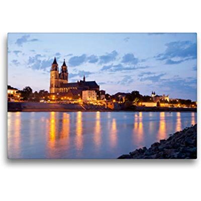 CALVENDO Premium Textil-Leinwand 45 x 30 cm Quer-Format Magdeburger Dom Wandbild, HD-Bild auf Keilrahmen, Fertigbild auf hochwertigem Vlies, Leinwanddruck von Peter Schickert CALVENDO Premium Textil-Leinwand 45 x 30 cm Quer-Format Magdeburger Dom Wandbild, HD-Bild auf Keilrahmen, Fertigbild auf hochwertigem Vlies, Leinwanddruck von Peter Schickert