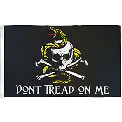 AZ FLAG Flagge Pirat Don't Tread On Me 150x90 cm Polyester 100D 2 Ösen Für innen und außen Piraten Totenkopf dekorative Flagge doppelte Nähte und verstärkte Kanten mit Metallösen 100D Polyester AZ FLAG Flagge Pirat Don't Tread On Me 150x90 cm Polyester 100D 2 Ösen Für innen und außen Piraten Totenkopf dekorative Flagge doppelte Nähte und verstärkte Kanten mit Metallösen 100D Polyester