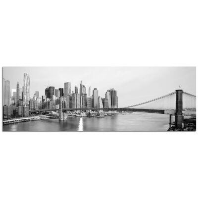 PANORAMA BILD in 150x50cm (Brooklyn Bridge schwarz weiß) TOP Bilder! Wandbild xxl günstig & modern ART PRINT Wandbilder Bilder EXKLUSIVES Fotowandbild auf Leinwand und Keilrahmen Bild Leinwandbild Fotodruck modern Zeitlos Stilvoll wie ein Gemälde Ausführu PANORAMA BILD in 150x50cm (Brooklyn Bridge schwarz weiß) TOP Bilder! Wandbild xxl günstig & modern ART PRINT Wandbilder Bilder EXKLUSIVES Fotowandbild auf Leinwand und Keilrahmen Bild Leinwandbild Fotodruck modern Zeitlos Stilvoll wie ein Gemälde Ausführu