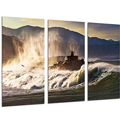 DKORARTE Modernes Foto-Bild, Wellen, Meer, Bravo Meer, Zapfen, Natur, 97 x 62 cm, Ref. 27407 DKORARTE Modernes Foto-Bild, Wellen, Meer, Bravo Meer, Zapfen, Natur, 97 x 62 cm, Ref. 27407