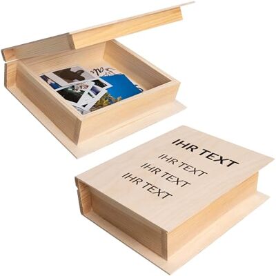 Creative Personalisierte Geschenke Wunschtext Buchbox Holzkiste 24 x 19 x 7,5 cm Dein eigener beliebiger Text Individuelles Geschenk Geschenkkiste Geschenkbox Für Frauen, Männer, Paar Creative Personalisierte Geschenke Wunschtext Buchbox Holzkiste 24 x 19 x 7,5 cm Dein eigener beliebiger Text Individuelles Geschenk Geschenkkiste Geschenkbox Für Frauen, Männer, Paar