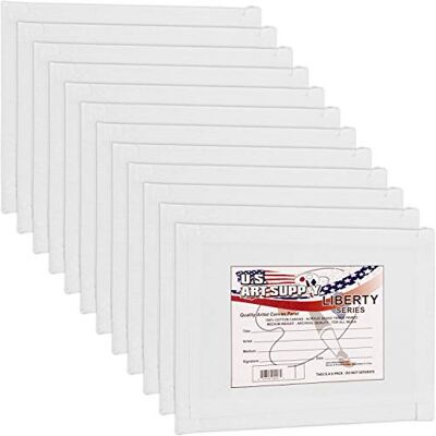 US Art Supply 5 in. X 7 in. Professionelle Künstler Baumwolle Leinwand-Panel Board (12er) US Art Supply 5 in. X 7 in. Professionelle Künstler Baumwolle Leinwand-Panel Board (12er)