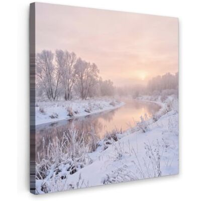 OnlyWow © Outdoor Wandbild 90x90 cm Leinwand Für Draußen Gartendeko Terrasse Leinwandbilder Balkon Wandgemälde Deko Wetterfest Wall Art Fluss Winter Landschaft Schnee Sonnenaufgang OnlyWow © Outdoor Wandbild 90x90 cm Leinwand Für Draußen Gartendeko Terrasse Leinwandbilder Balkon Wandgemälde Deko Wetterfest Wall Art Fluss Winter Landschaft Schnee Sonnenaufgang