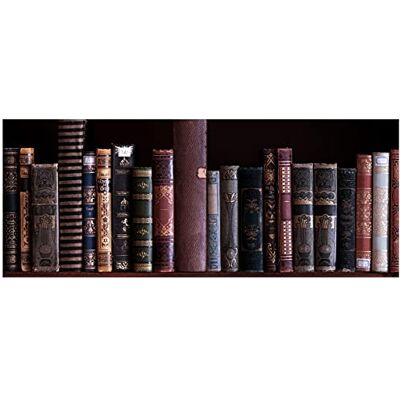 Wallario Poster Bücherregal mit Alten Büchern in Premiumqualität, Größe: 50 x 125 cm Wallario Poster Bücherregal mit Alten Büchern in Premiumqualität, Größe: 50 x 125 cm
