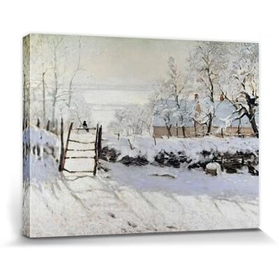 1art1 Claude Monet Poster Die Elster, 1868-69 Bilder Leinwand-Bild Auf Keilrahmen XXL-Wandbild Poster Kunstdruck Als Leinwandbild 80x60 cm 1art1 Claude Monet Poster Die Elster, 1868-69 Bilder Leinwand-Bild Auf Keilrahmen XXL-Wandbild Poster Kunstdruck Als Leinwandbild 80x60 cm