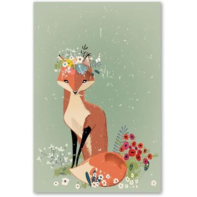Postereck 3981 Kinderzimmer, Fuchs Blumen Tier Süss Wald Kinder Kinderzimmer Kinderbild Wandposter Fotoposter Bilder Wandbild Wandbilder Poster DIN A4-21,0 cm x 29,7 cm Postereck 3981 Kinderzimmer, Fuchs Blumen Tier Süss Wald Kinder Kinderzimmer Kinderbild Wandposter Fotoposter Bilder Wandbild Wandbilder Poster DIN A4-21,0 cm x 29,7 cm