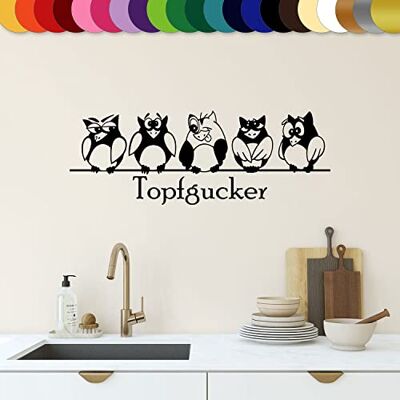 Sunnywall Wandtattoo Topfgucker Eulen Vögel Kochen Küche Essen Wandsticker Schwarz Gr1 Sunnywall Wandtattoo Topfgucker Eulen Vögel Kochen Küche Essen Wandsticker Schwarz Gr1