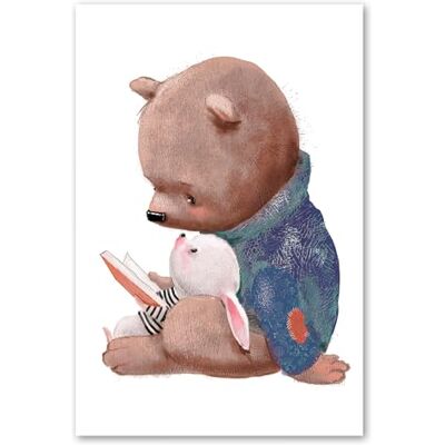 Postereck 3640 Kinderzimmer, Bär Hase Kuscheln Lesen Süss Kinder Kinderzimmer Kinderbild Wandposter Fotoposter Bilder Wandbild Wandbilder Poster DIN A2-42,0 cm x 59,4 cm Postereck 3640 Kinderzimmer, Bär Hase Kuscheln Lesen Süss Kinder Kinderzimmer Kinderbild Wandposter Fotoposter Bilder Wandbild Wandbilder Poster DIN A2-42,0 cm x 59,4 cm