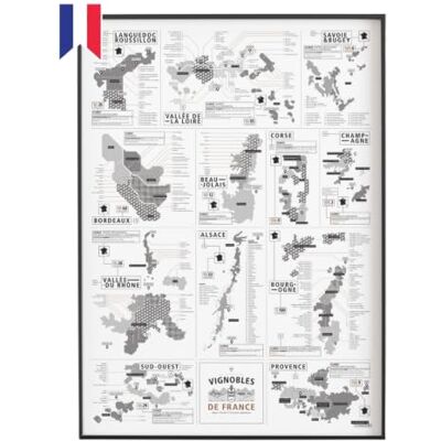 Moustache Poster – Französische Weingläser – 50 x 70 cm Moustache Poster – Französische Weingläser – 50 x 70 cm
