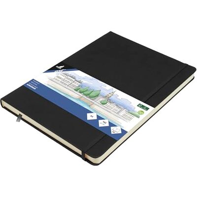 Kangaro Art Skizzenbuch A4 schwarz PU Hardcover 80 Blatt 140 Gramm cremefarbenes Papier Kangaro Art Skizzenbuch A4 schwarz PU Hardcover 80 Blatt 140 Gramm cremefarbenes Papier